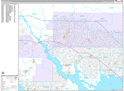 North Port Wall Map Premium Style 2026